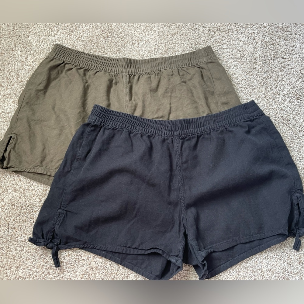Madewell Black and Olive Shorts Duo Size S